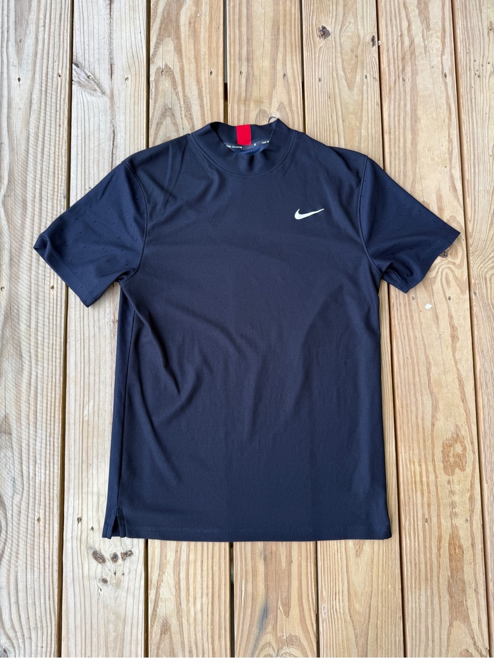 Nike Golf Tiger Woods Dri-Fit Mock Neck Shirt Men’s Size Small Navy Blue